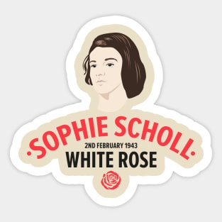 Sophie Scholl - The White Rose Resistance Heroine Sticker